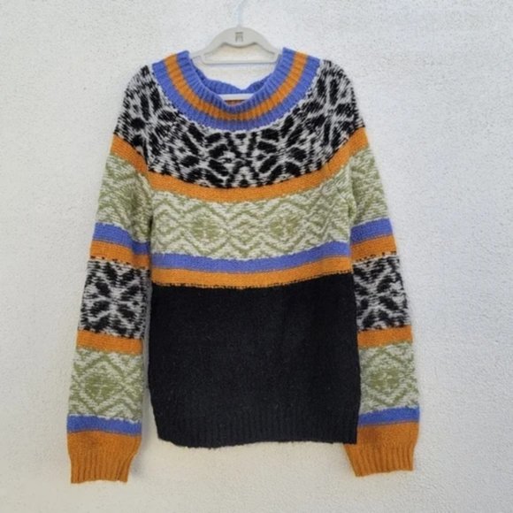 ANTHRO - MOULINETTE SOEURS Intarsia Alpaca Blends Pullover Sweater - Picture 6 of 11